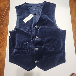 Janie and Jack Midnight Blue Velvet Vest
